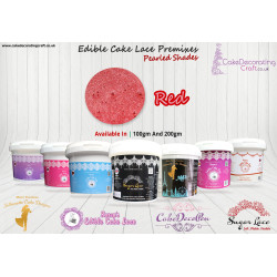 Red | Edible Cake Lace Premixes | Pearled Shade | 100 Grams